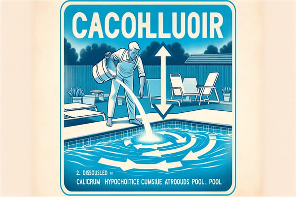 Adding calcium hypochlorite to swimming pools